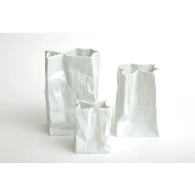 Vintage Rosenthal Tapio Wirkalla Ceramic Signed Crushed Do Not Litter Bags or Vases Set of 3 For Sale - Image 13 of 13