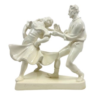 Dancing Couple Figurine by Emil Hlavica for František Pexider Letovice, 1950s For Sale