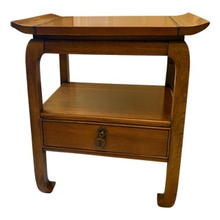 Kent-Coffey “The Amerasia” Asian Modern One Drawer Nightstand End Table For Sale