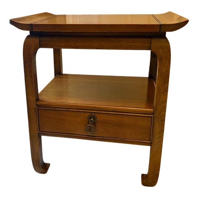 Kent-Coffey “The Amerasia” Asian Modern One Drawer Nightstand End Table For Sale