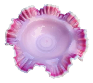 Art Nouveau Glass Plate, 1890s