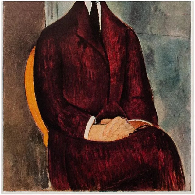 1940s 1940s After A. Modigliani Leopold Zborowsky Swiss Full-Color Print For Sale - Image 5 of 8