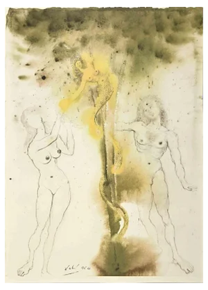 Salvador Dalí, Peccatum Originis, Lithograph, 1964