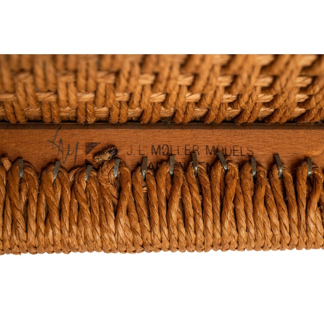 Danish Modern Model 83 Teak Dining Chair With Paper Cord Seat by Niels Otto Møller for j.l. Møller Mobelfabrik, Denmark, 1960's For Sale - Image 12 of 12