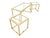 Postmodern Nesting Tables in Brass, Glass and Steel, 1970s, Set of 3 For Sale - Image 12 of 12