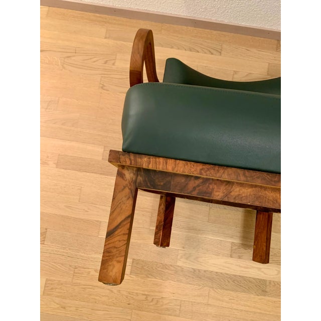 1920s Art Deco Leather Chair in the style of Eugene Schoen, 1920s For Sale - Image 5 of 15