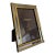 80's Cut Mirror and Brass Tone Picture Frame For Sale