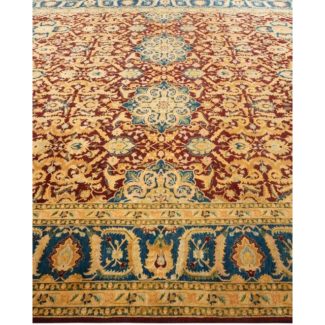 Solo Rugs Mogul, One-of-a-Kind Hand-Knotted Area Rug in Red, 9' 1" x 11' 9" For Sale - Image 4 of 8