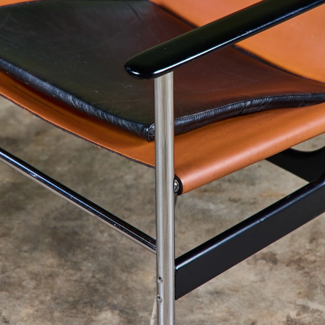 Charles Pollock Tan Leather Sling Chair for Knoll For Sale - Image 13 of 18
