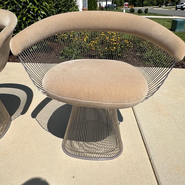 Mid 20th Century Pair of Warren Platner Knoll Wire Side Chairs For Sale - Image 5 of 10