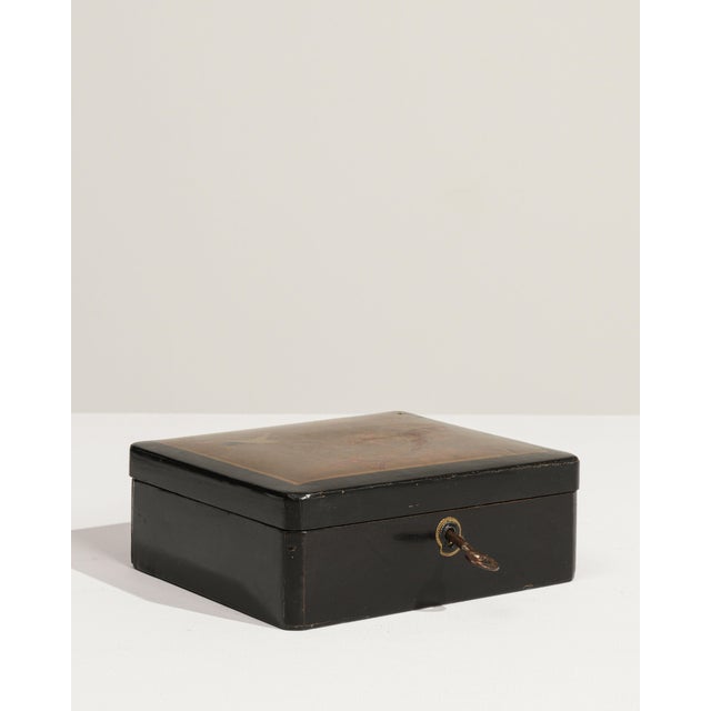 Black Early 20th Century China Black Lacquer Box For Sale - Image 8 of 18