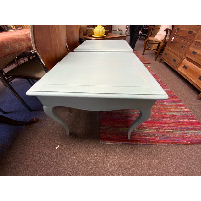 20th century Henredon side tables, with a drawers. Tables have been painted over original finish. Finish needs restoration.