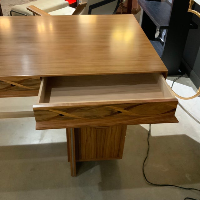 Brown David Linley Helix Inlaid Desk For Sale - Image 8 of 9