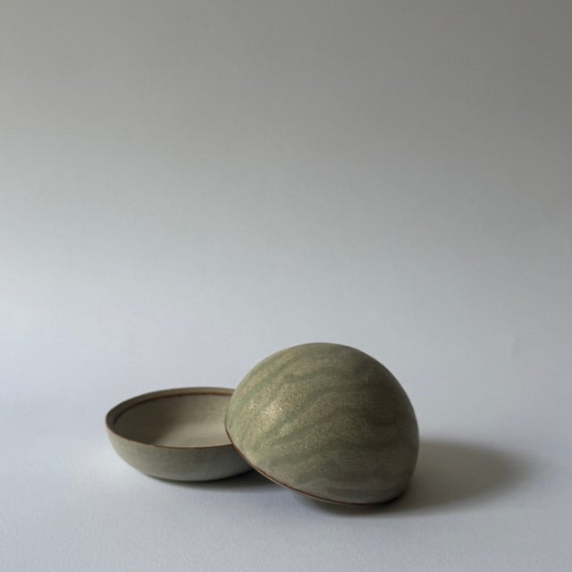 Glazed stoneware, impressed “Val B” at bottom. Sold as a pair. United Kingdom, 1970s Measurements H 2.75 x DIA 3.25 in H...
