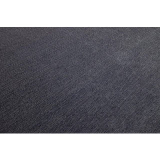 Apadana's Modern Handmade Gabbeh Plush Wool Rug in Gray For Sale - Image 10 of 11