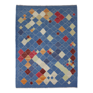 Hand Knotted Modern Kilim. 6'2" X 7'9"