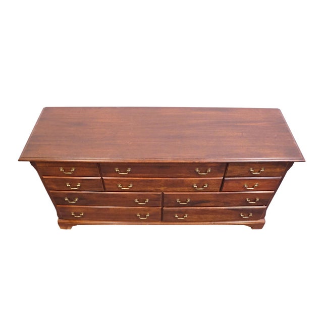 Brown Cresent Furniture Solid Cherry Traditional Style 68" Triple Dresser 7268 For Sale - Image 8 of 13
