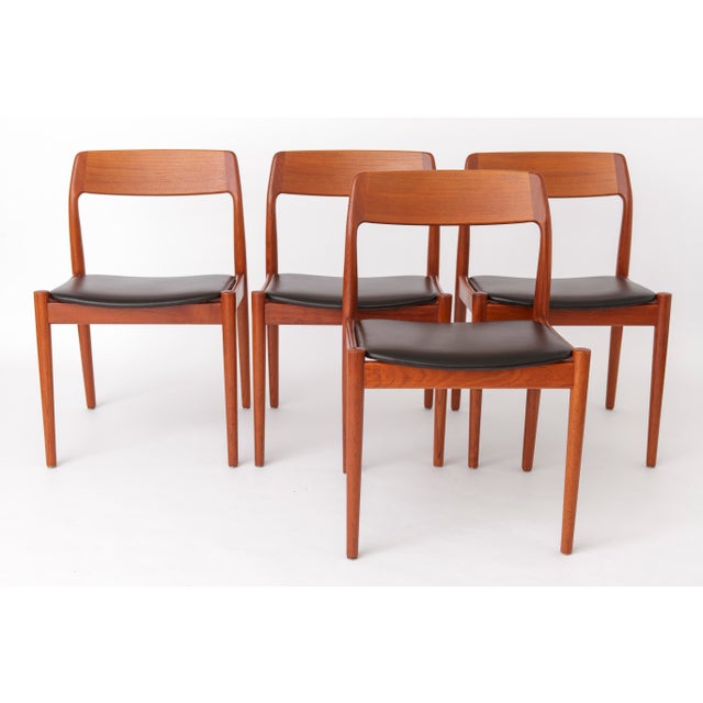 Mid-Century Modern Danish Teak Dining Chairs by Scantic Møbelværk, 1960s, Set of 4 For Sale - Image 11 of 11