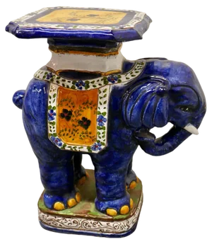 North African Terracotta Elephant Statue Seat, 1920s