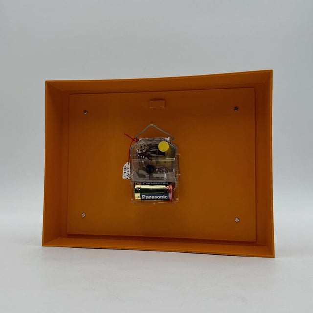 Brown Space Age Mustard Cream and Brown Clock from Japy, 1970s For Sale - Image 8 of 11