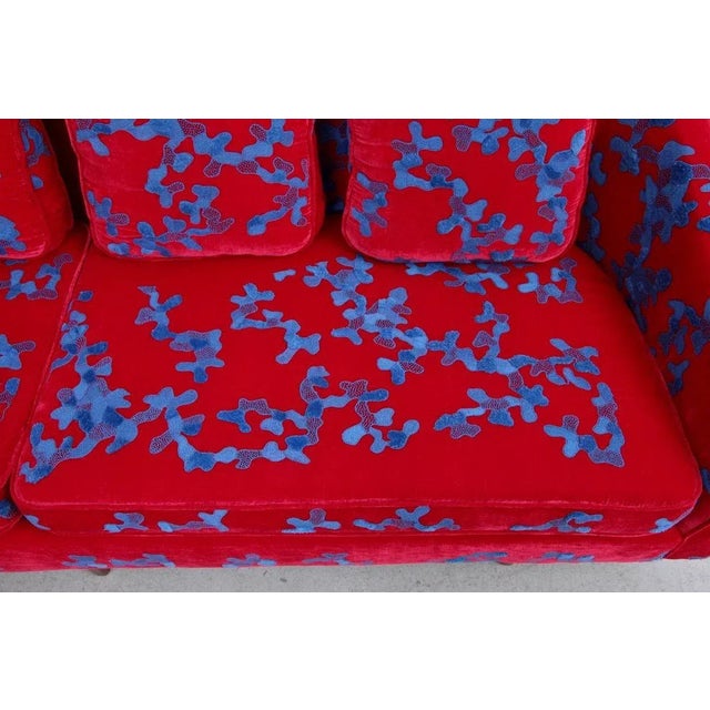 Embroidered Fabric Sofa by Harvey Probber, 1960s For Sale - Image 3 of 9