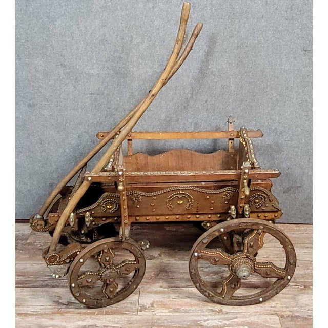 Folk Art Circus Four-Wheeled Cart For Sale - Image 6 of 8