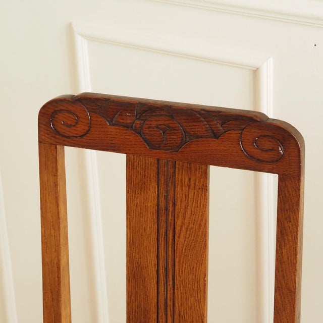 Art Nouveau Oak Chairs, 1890s, Set of 6 For Sale - Image 13 of 17