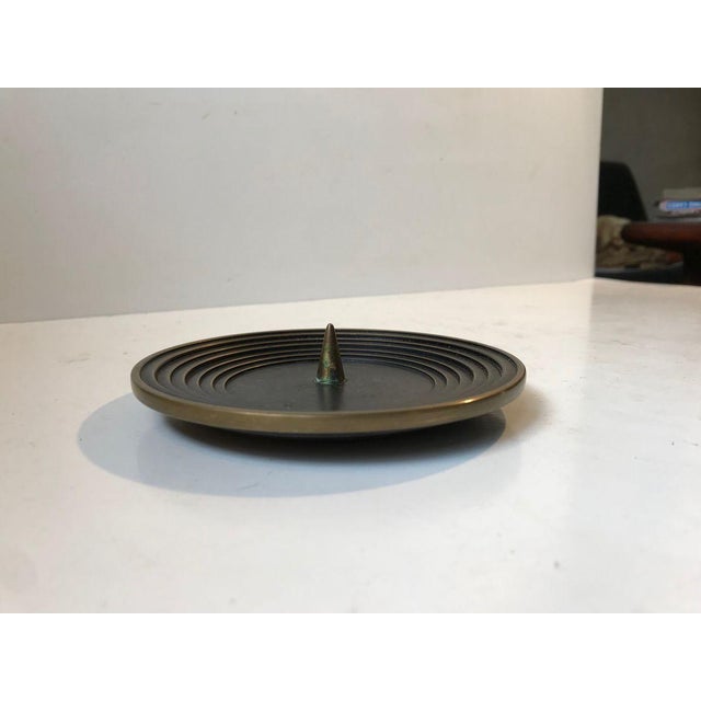 Art Deco Bronze Church Candleholder, 1930s For Sale - Image 3 of 10