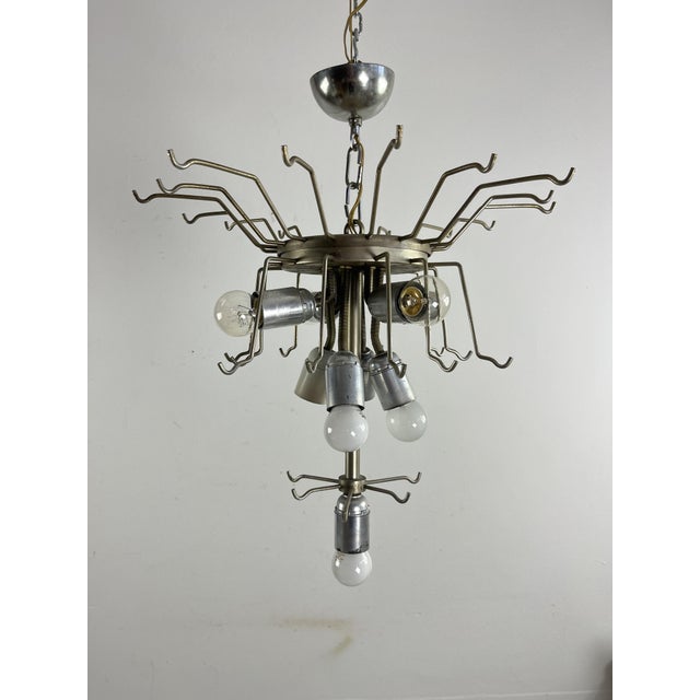 Large Mid-Century 9-Light Murano Glass Chandelier, 1970s For Sale - Image 17 of 18