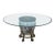 Late 20th Century Ming Treasures Fishbowl Pedestal Base Dining Table by Drexel Heritage Round Glass Top For Sale