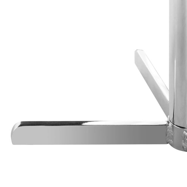 2020s Round Side Table in White & Chrome For Sale - Image 5 of 6