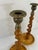 Wood Vintage English Oak Open Barley Twist Candlesticks - A Pair For Sale - Image 7 of 15