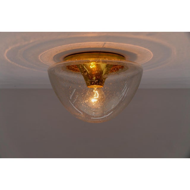 Mushroom shaped glass lamp in gold, germany 1960s the fixture need 1 x e27 standard bulb with 60w max. light bulbs are not...