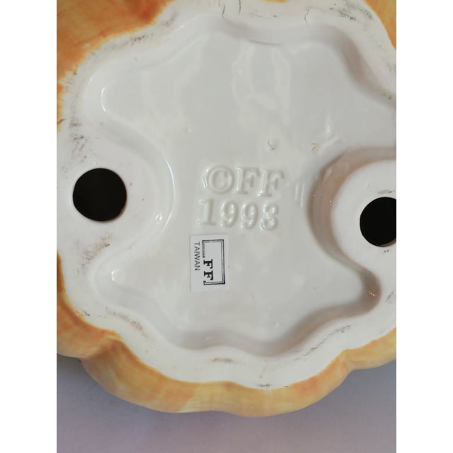 Fitz and Floyd Vintage "Thanksgiving Banquet" by Fitz and Floyd 1993-98 Candleholder For Sale - Image 4 of 5