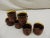 Late 20th Century Vintage Hand Blown Shot Glasses Wrapped in Embossed Leather - Set of 6 For Sale - Image 5 of 10