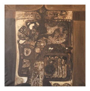 Abstract Painting, Mid 20th-Century, Oil on Canvas, Oil on Canvas