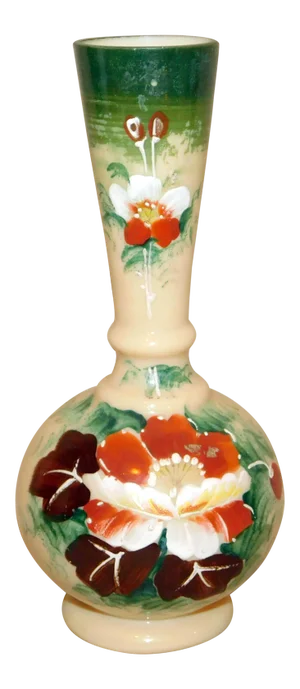 Late 19th Century Victorian Custard Glass Vase