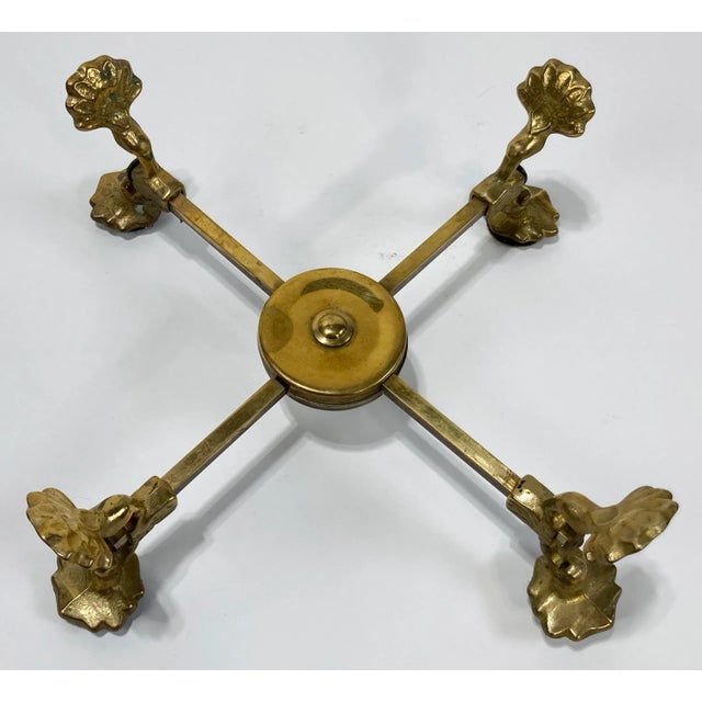 English Vintage English Regency Style Brass Stand or Trivet For Sale - Image 3 of 5