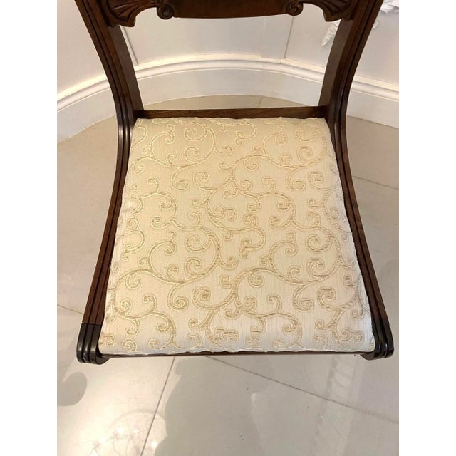 Set of Regency Carved Mahogany Side Chairs For Sale - Image 4 of 12