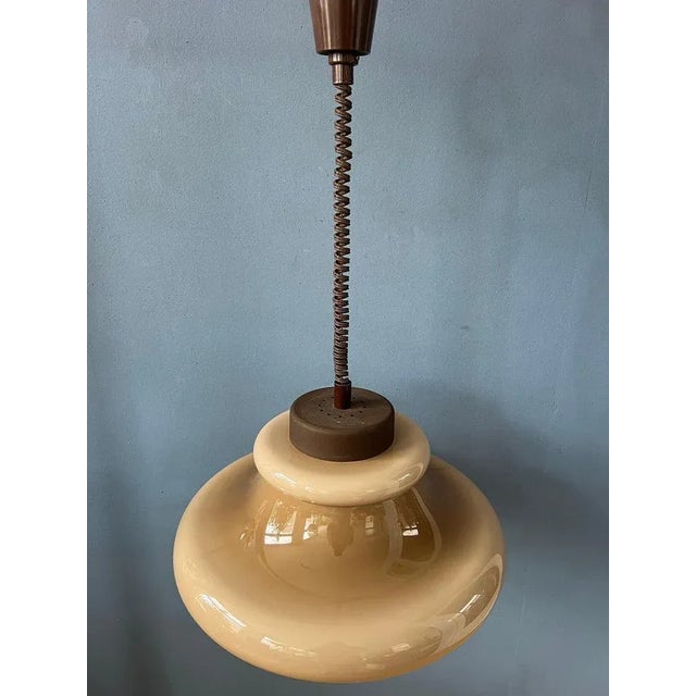 Mid-Century Mushroom Pendant Lamp from Herda For Sale - Image 5 of 11