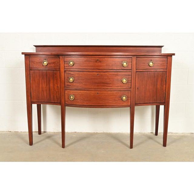 Baker Furniture Style Federal Inlaid Mahogany Sideboard Credenza For Sale - Image 16 of 16