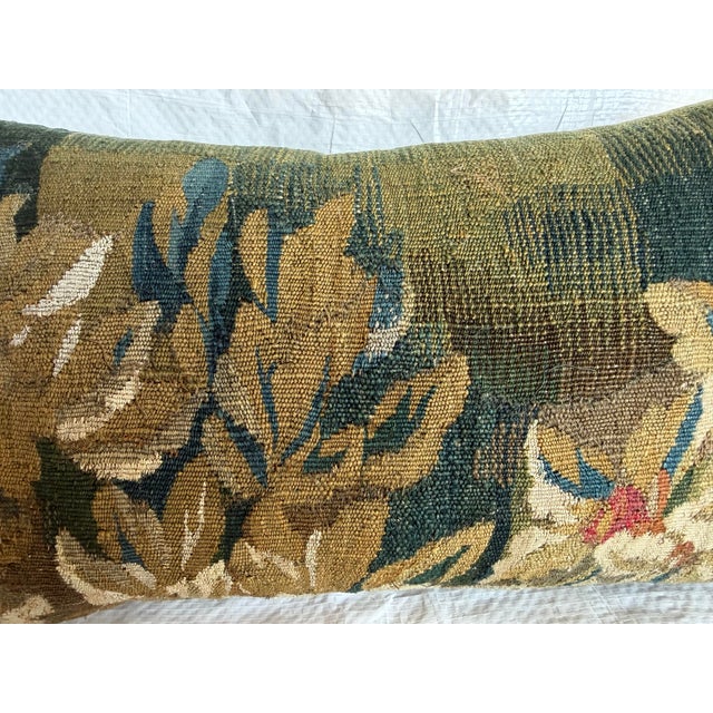17th Century 17th Century Flemish Verdure Tapestry Pillow For Sale - Image 5 of 7