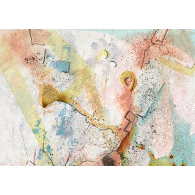 Abstract Expressionism Vintage Abstract Figurative Textured Monoprint by David Stephens For Sale - Image 3 of 9