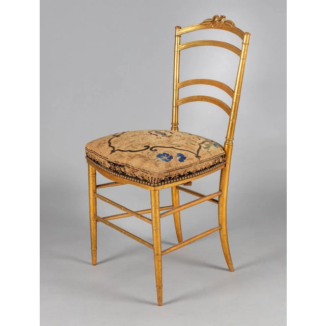 Mid 19th Century French Giltwood Salon Side Chair For Sale - Image 4 of 11