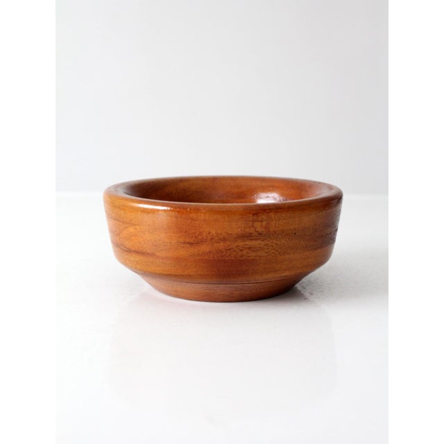 Vintage Mid Century Turned Wood Bowl For Sale - Image 6 of 13