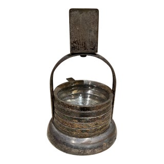 European Cut Crystal Silver Ashtray Stackable Set of 5 For Sale