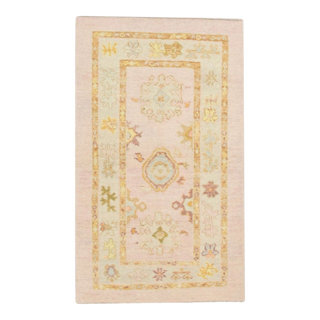 Modern Turkish Oushak Rug 3' x 5'1" For Sale