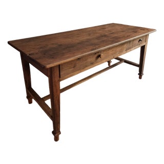 Antique 19th Century Rustic French Oak Farmhouse Table For Sale