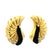 Modern Vintage 18k Gold Diamond & Onyx Sculptural Clip Earrings, A Pair For Sale - Image 3 of 10