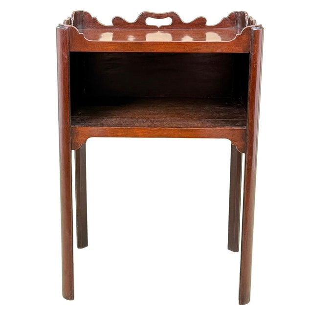 Antique Georgian Mahogany Nightstand, 1760 For Sale - Image 9 of 11